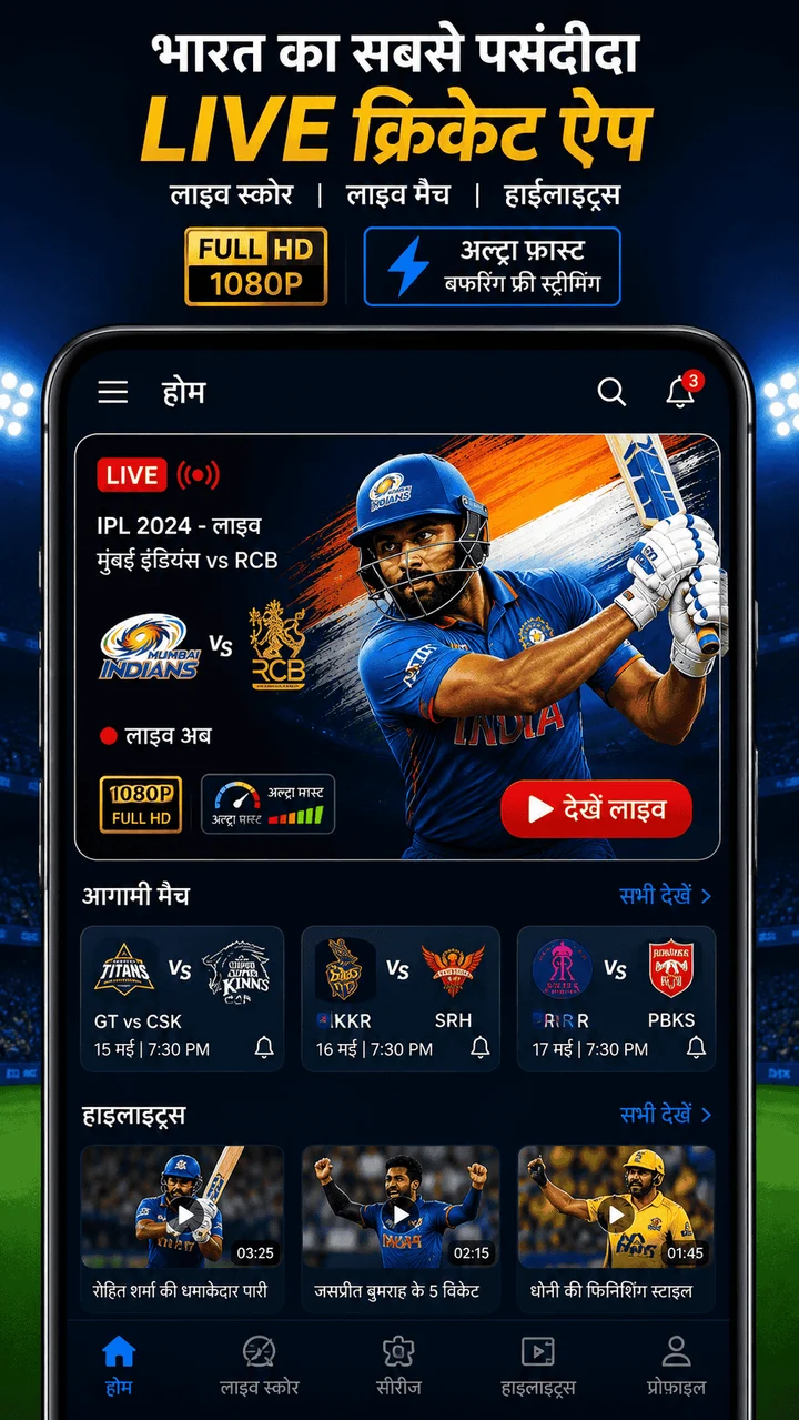 लाइव क्रिकेट स्ट्रीमिंग